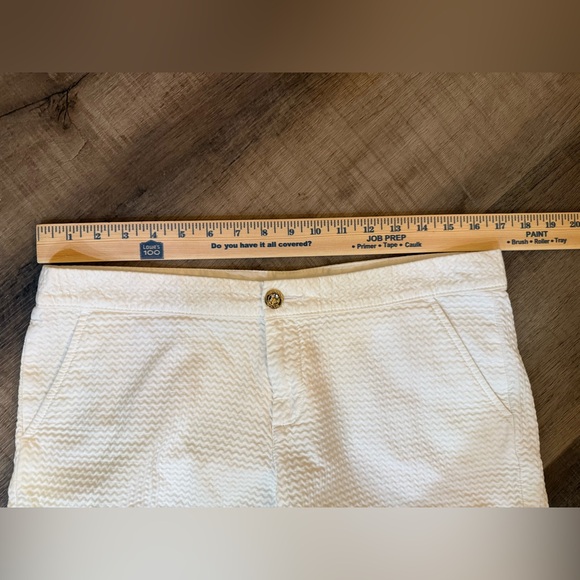 Lilly Pulitzer White Buttercup Scalloped High Waist Shorts Size 8 - Picture 11 of 14